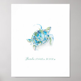 Póster Tortuga acuática