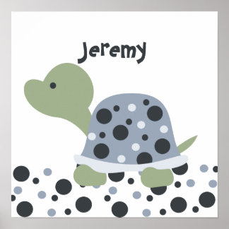Póster Tortuga bebé punteada