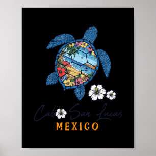 Póster Tortuga Cabo San Lucas México Vacaciones Verano Ho