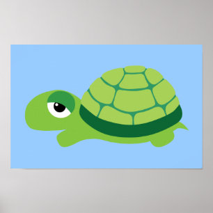 Póster Tortuga Cuta