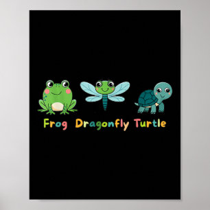 Póster Tortuga de dragón de rana aburre a los niños amigo