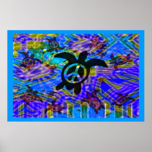 Póster Tortuga de la paz