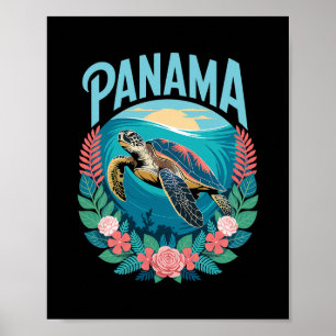 Póster Tortuga de Panamá Panameño Orgullo Panameño País