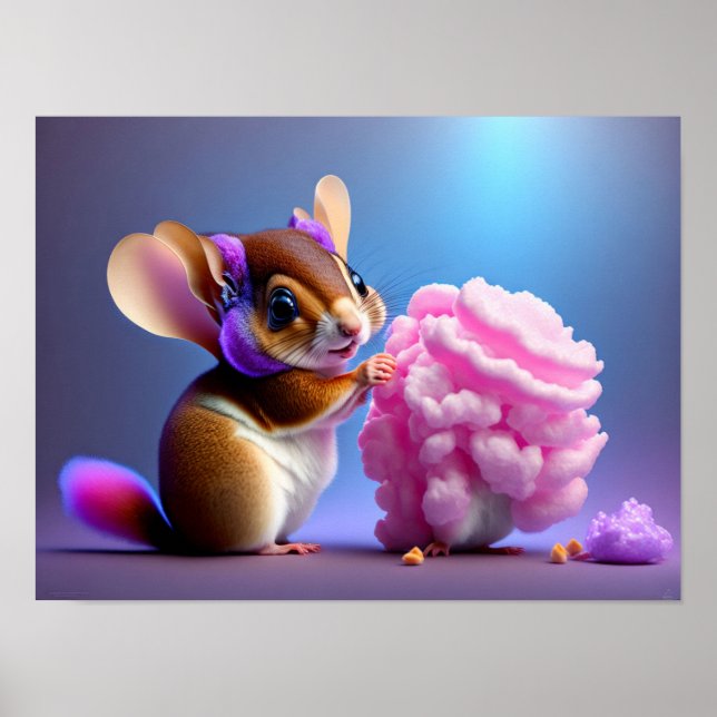 Póster Tortuga de personalizado que come caramelos de alg (Frente)