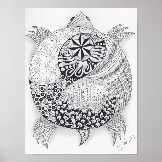 Póster Tortuga de tamaño completo (Frente)
