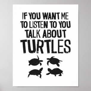 Póster Tortuga de tortuga marina si me quieres