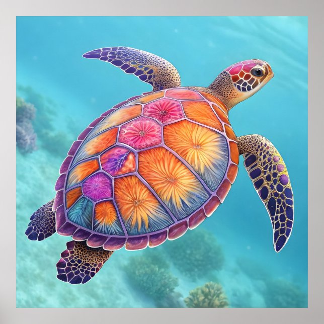 Póster Tortuga encantadora (Frente)