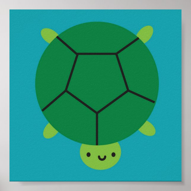 Póster Tortuga feliz (Frente)