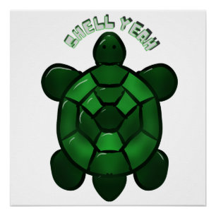 Póster Tortuga linda personalizada y hecha a medida