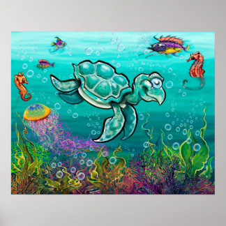 Póster Tortuga marina