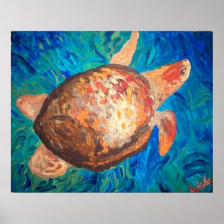 Póster "Tortuga marina"