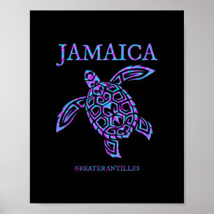 Póster Tortuga marina de Jamaica Vacaciones para mujeres