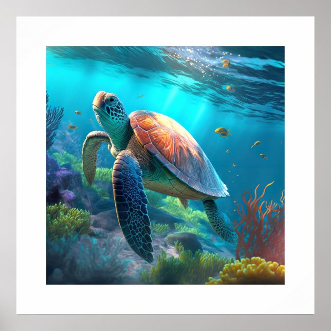 Póster Tortuga marina poster (Frente)
