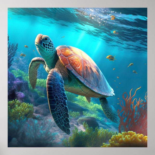 Póster Tortuga marina poster (Frente)