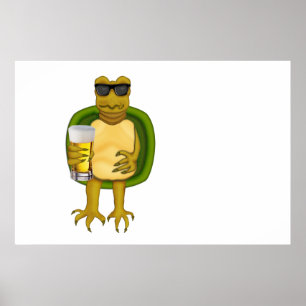 Póster Tortuga sedienta