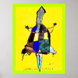 Póster Tortuga Snapping 18 x 24 poster