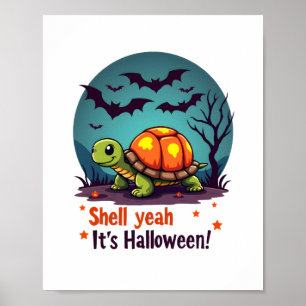 Póster Tortuga Sorpresa de Caparazón Espeluznante