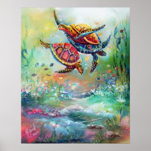 Póster Tortugas de mar