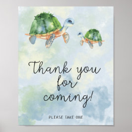 Póster Tortugas marinas - Gracias por venir