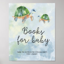 Póster Tortugas marinas - Libros para cartel de bebé