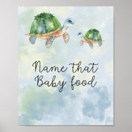 Póster Tortugas marinas - nombre esa comida para bebés ca