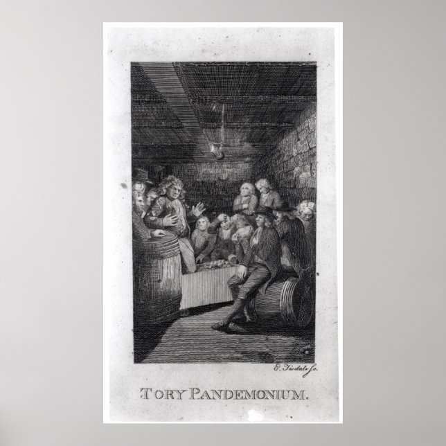 Póster Tory Pandemonium, de John Trumbull (Frente)