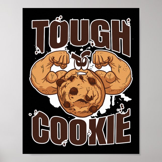 Póster Tos Cookie Bodybuilding Alimentos Lover Muscular (Frente)