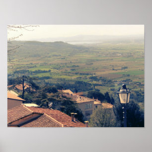 Póster Toscana. Italia. Cortona
