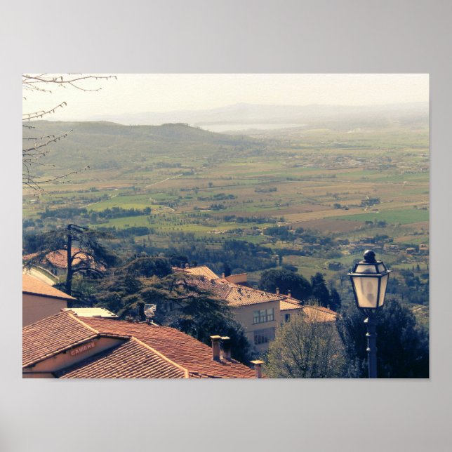 Póster Toscana. Italia. Cortona (Frente)
