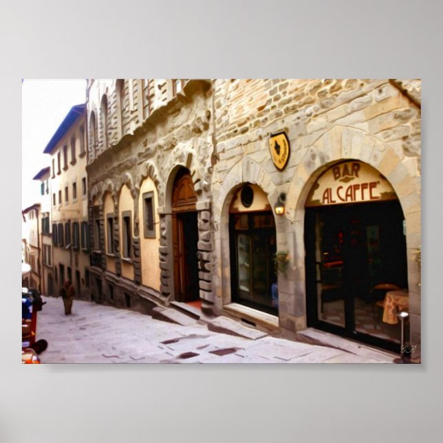 Póster Toscana. Italia. Cortona. (Frente)