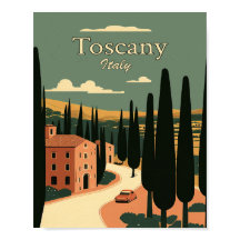 Toscana Italia Poster de Viajes Minimalistas