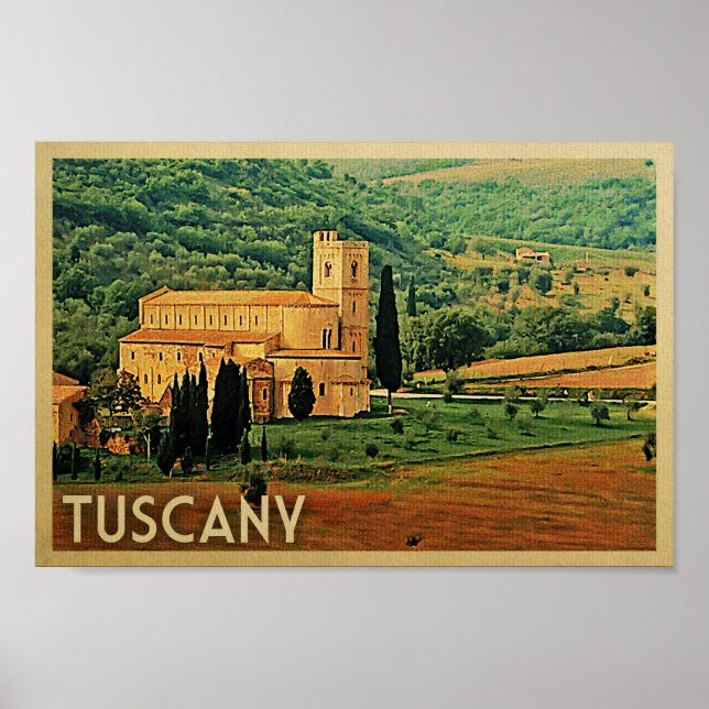 Póster Toscana Italia Poster Viaje italiano (Frente)