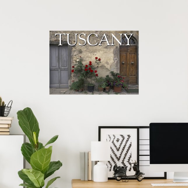 Póster Toscana, Italia | Puerta toscana (Oficina en casa)
