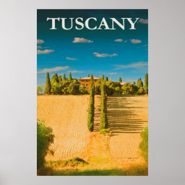 Póster Toscana Italia Viajes de época