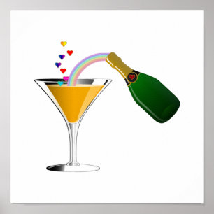 Póster Tosta de champaña