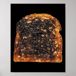 Póster Tostada de pan quemada con traje de Halloween