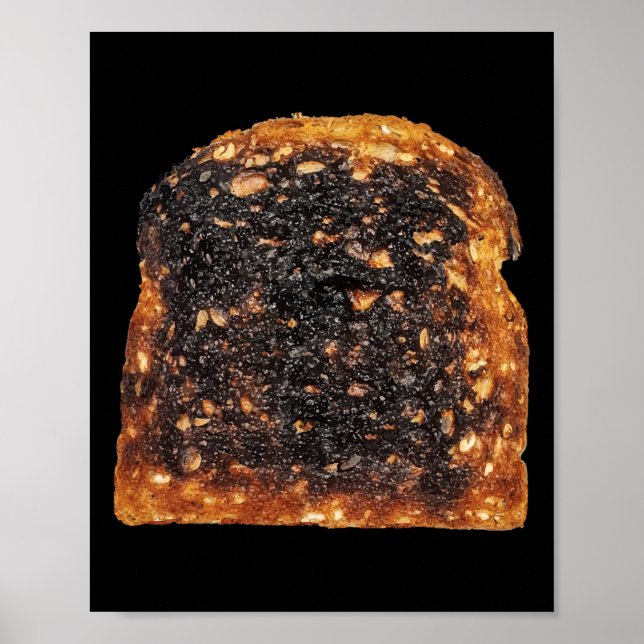 Póster Tostada de pan quemada con traje de Halloween (Frente)