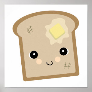 Póster tostada kawaii