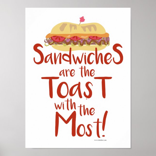 Póster Tostadas con el amor más divertido de los sandwich (Frente)