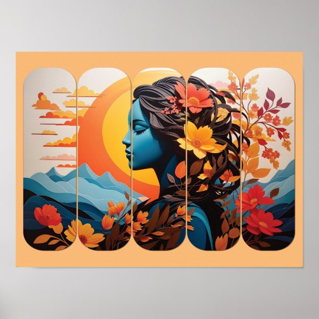 Póster Tostadas florecientes Pared Art & Deco con eleganc (Frente)