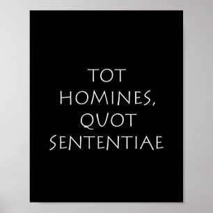 Póster Tot homines quot sententiae