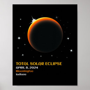 Póster Total América 04 08 24 Eclipse solar total 2024