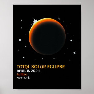 Póster Total América 04 08 24 Eclipse solar total 2024
