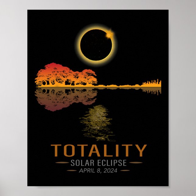 Póster Total primavera 4 08 24 Total guitarra eclipse sol (Frente)