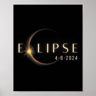 Póster Totalidad 04 08 24 Eclipse solar total 2024
