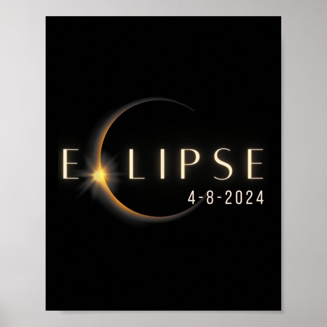 Póster Totalidad 04 08 24 Eclipse solar total 2024 (Frente)