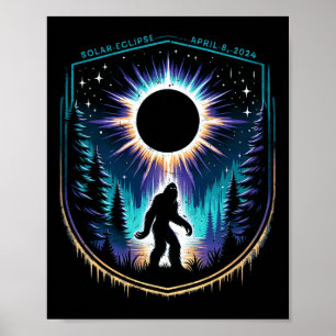 Póster Totalidad Abril 8 2024 Eclipse solar total 1