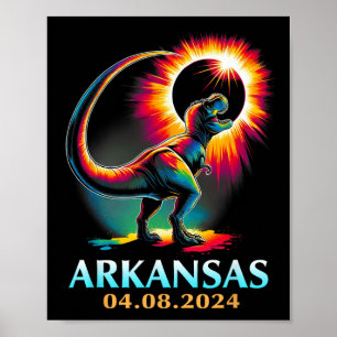 Póster Totalidad De Arkansas Eclipse Solar Total 2024 T R