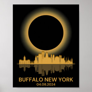 Póster Totalidad de recuerdo de Solar Eclipse Buffalo Nue