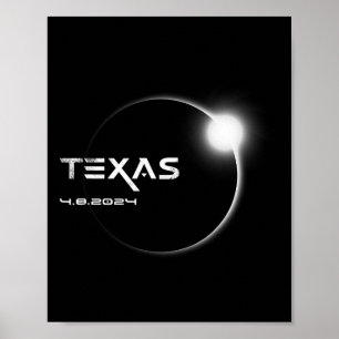 Póster Totalidad de Texas 4.08.2024 Eclipse solar total 2